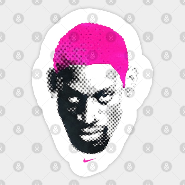 Dennis Rodman - Rodzilla - The Worm Sticker by nicklower